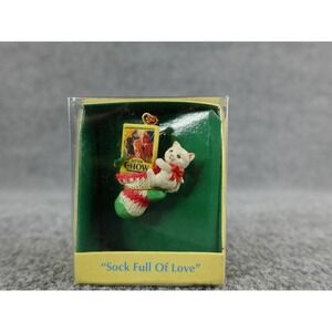Ensco Small Wonders Kitten Chow Sock Full Of Love Ornament 551414
